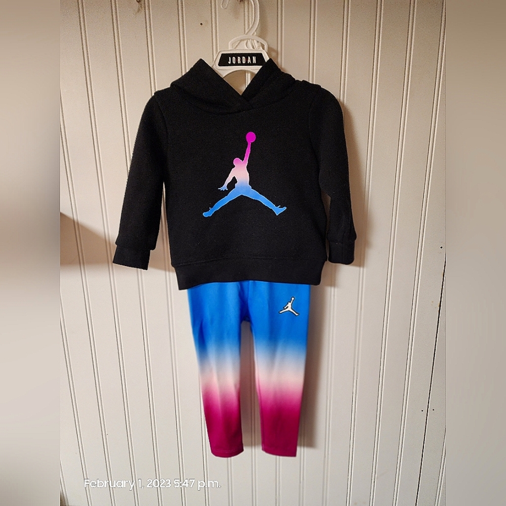Baby girl Jordan Hoodie and Matching Pants